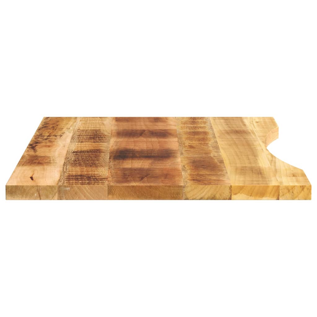 Desk Top with Curve 100x60x2.5 cm Solid Wood Rough Mango
