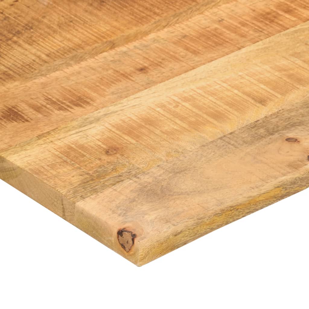 Desk Top with Curve 100x60x2.5 cm Solid Wood Rough Mango