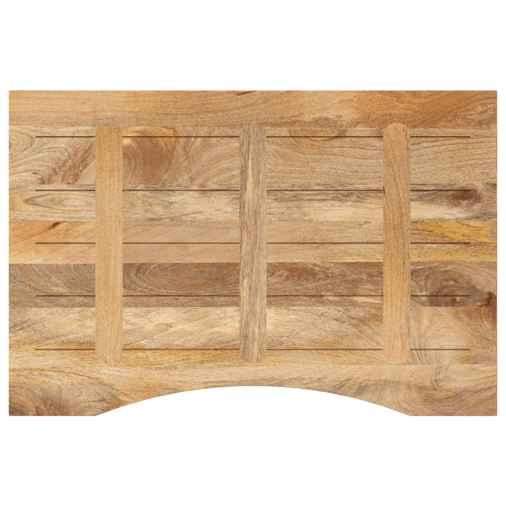 Desk Top with Curve 90x50x2.5 cm Solid Wood Rough Mango