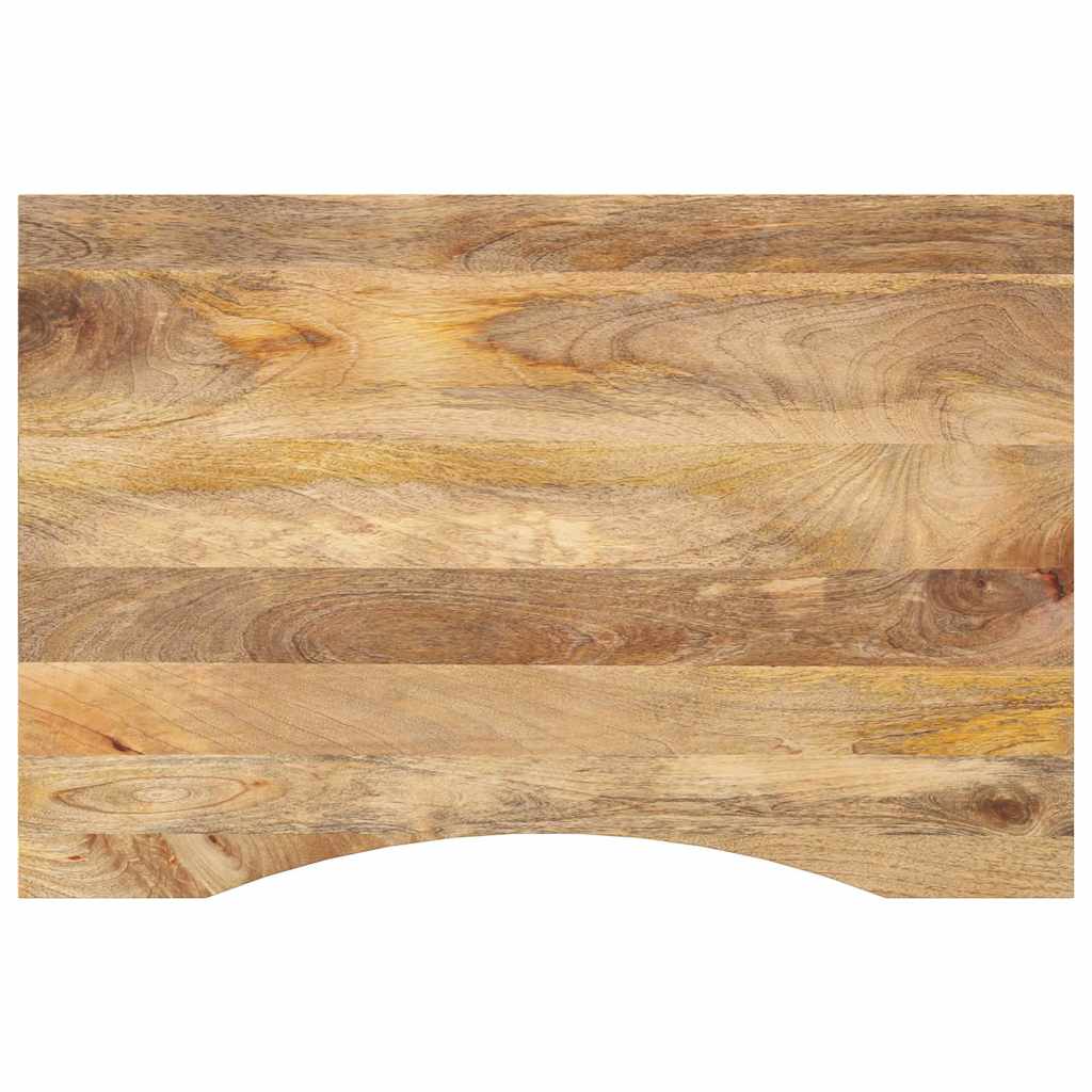 Desk Top with Curve 100x60x2.5 cm Solid Wood Rough Mango