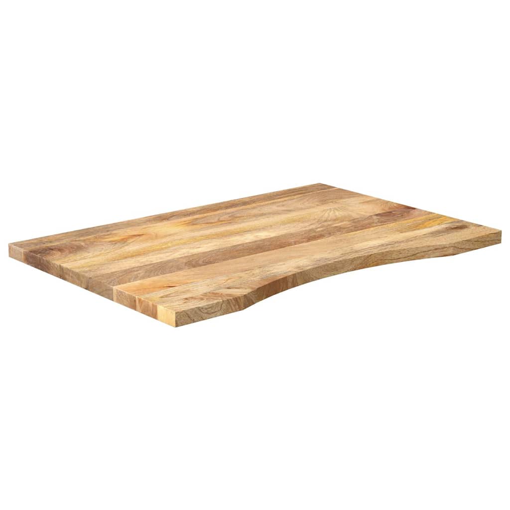 Desk Top with Curve 100x60x2.5 cm Solid Wood Rough Mango