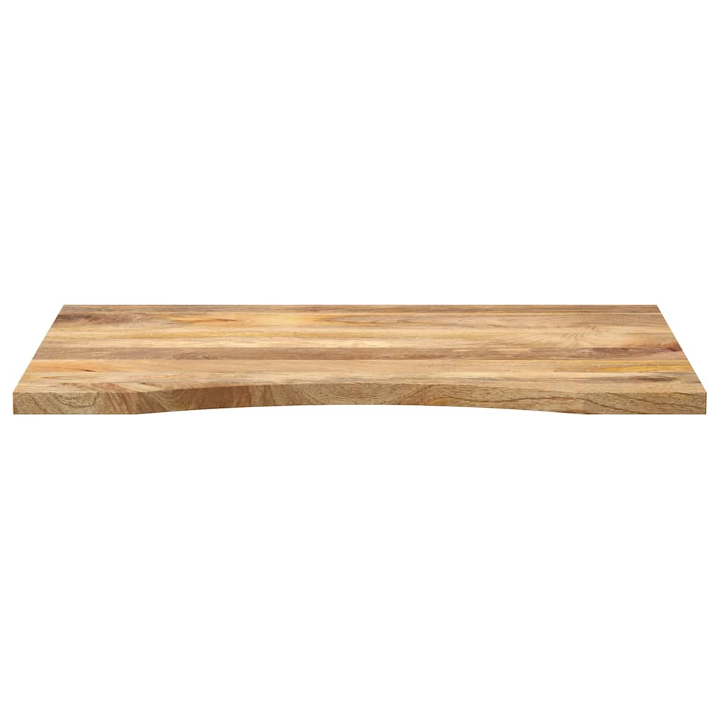 Desk Top with Curve 100x60x2.5 cm Solid Wood Rough Mango