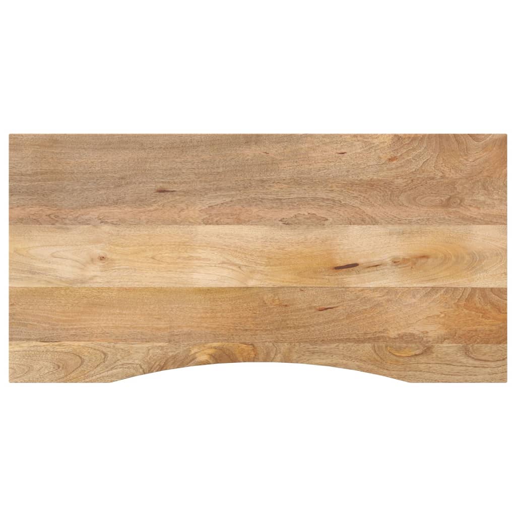 Desk Top with Curve 110x60x2.5 cm Solid Wood Rough Mango