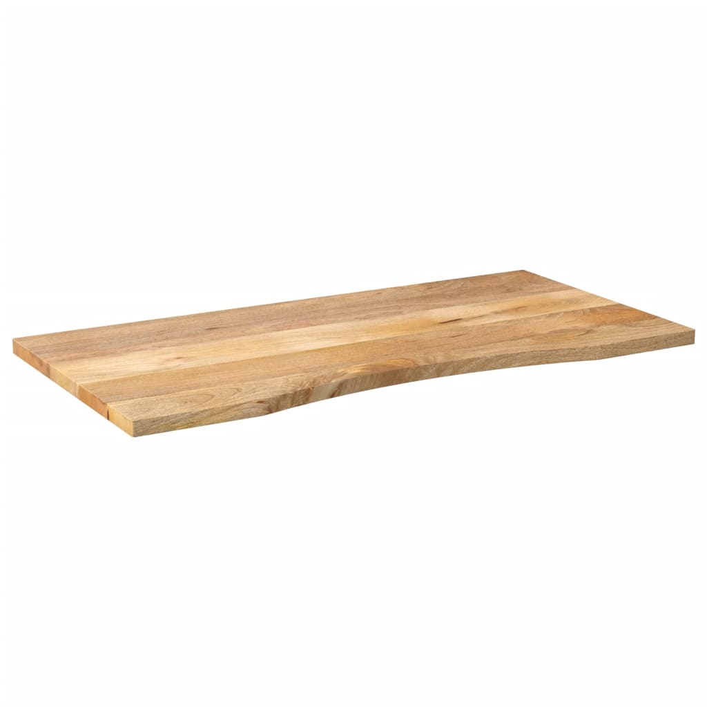 Desk Top with Curve 110x60x2.5 cm Solid Wood Rough Mango