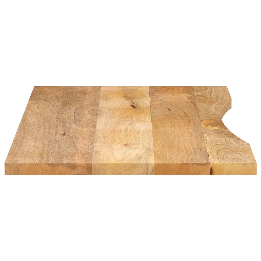 Desk Top with Curve 110x60x2.5 cm Solid Wood Rough Mango