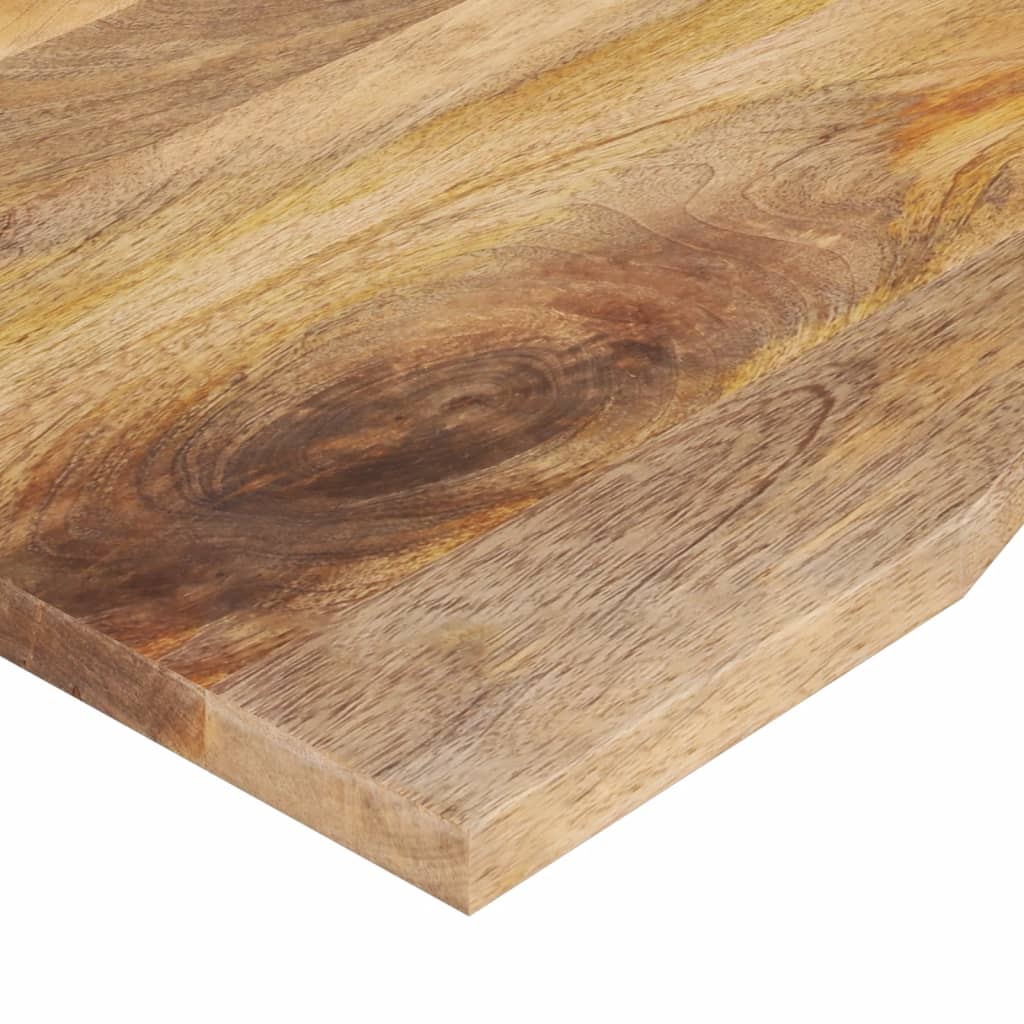 Desk Top with Curve 110x60x2.5 cm Solid Wood Rough Mango