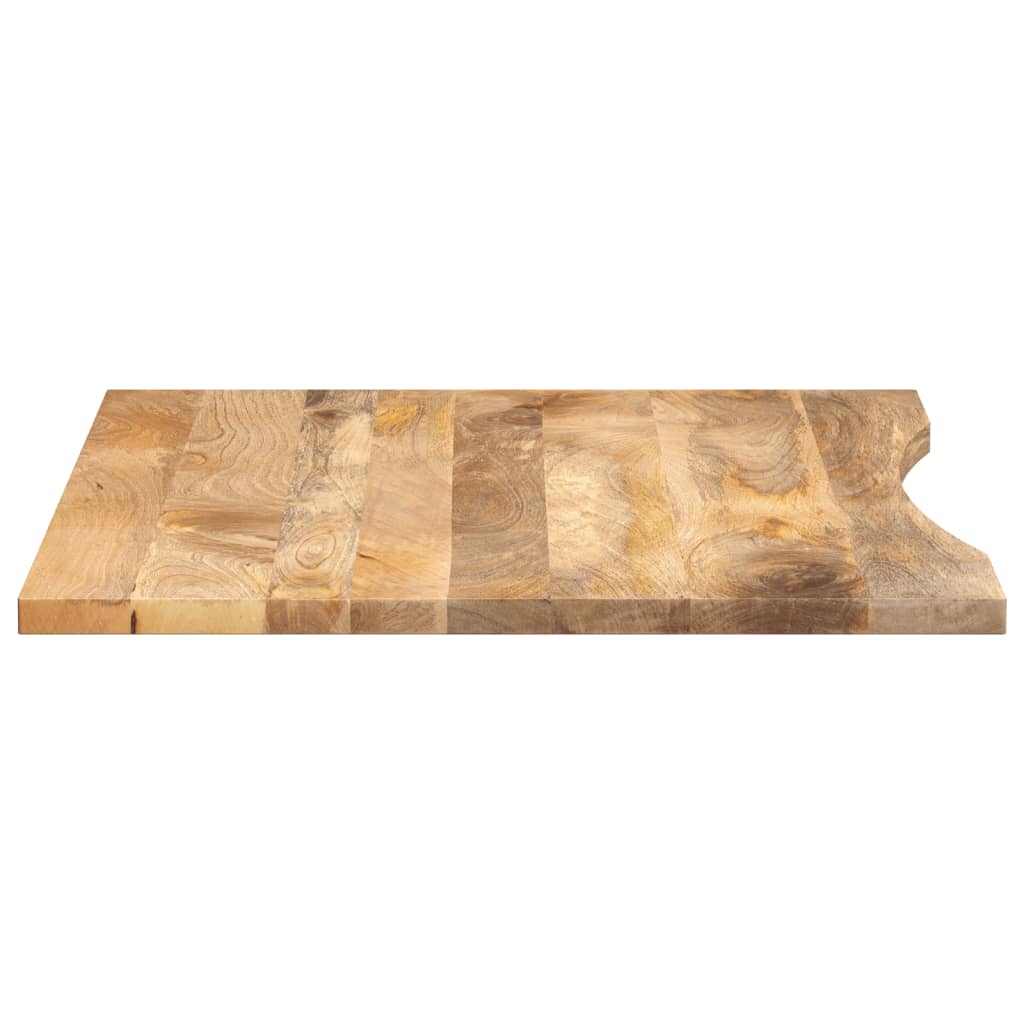 Desk Top with Curve 110x80x2.5 cm Solid Wood Rough Mango