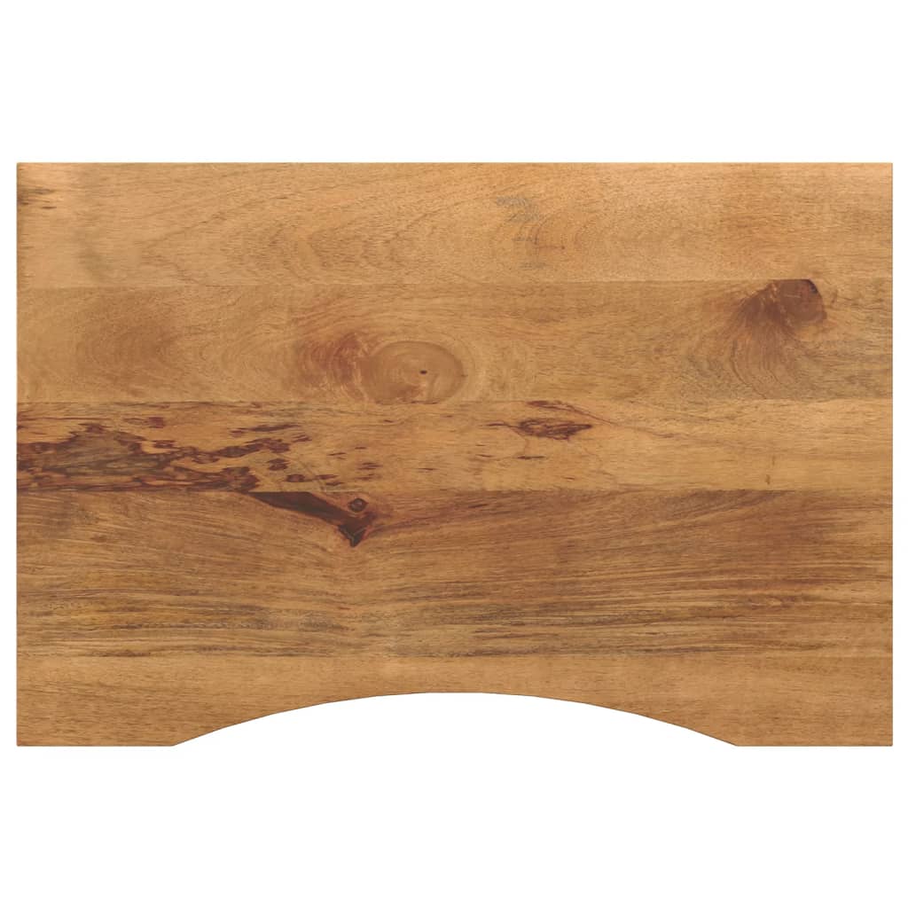 Desk Top with Curve 100x50x2.5 cm Solid Wood Rough Mango