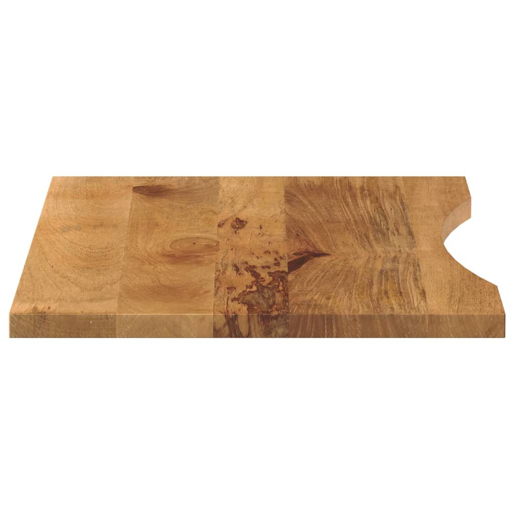 Desk Top with Curve 80x60x2.5 cm Solid Wood Rough Mango