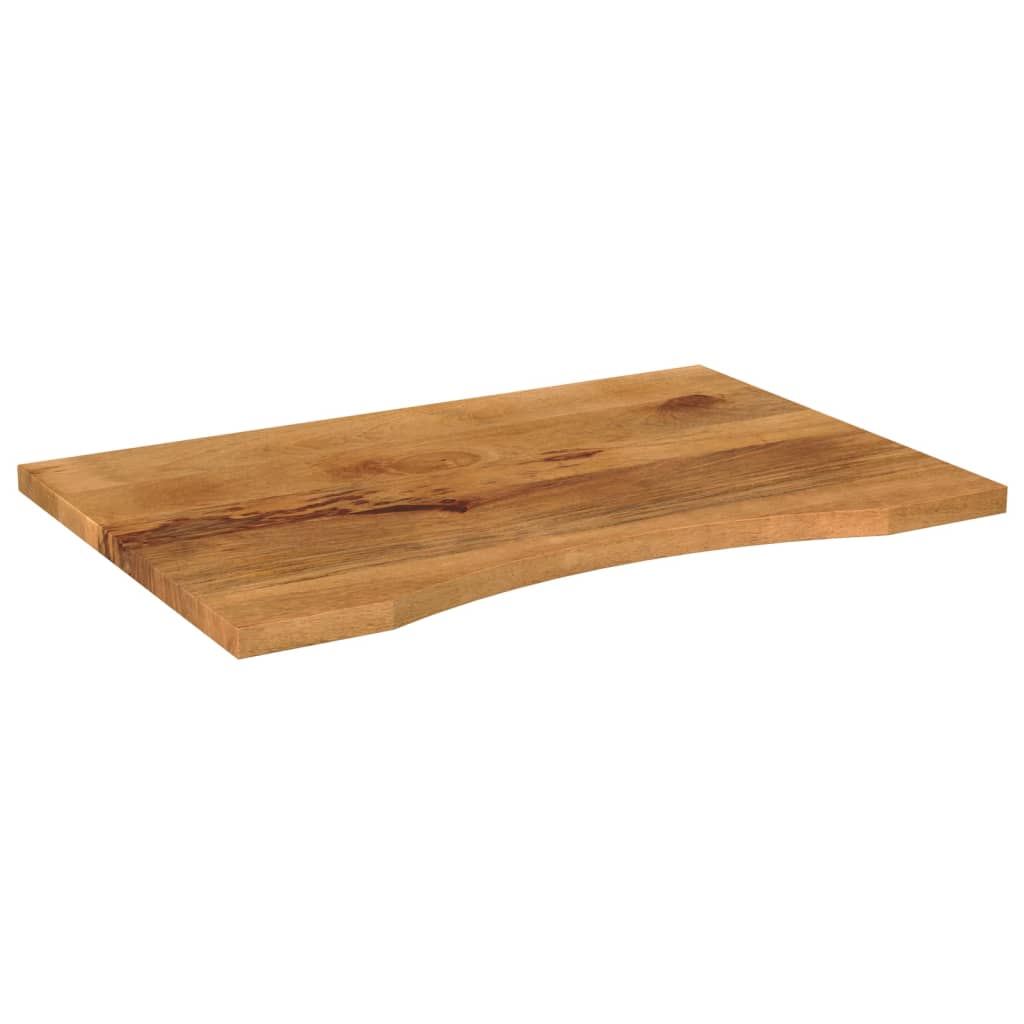 Desk Top with Curve 100x60x2.5 cm Solid Wood Rough Mango