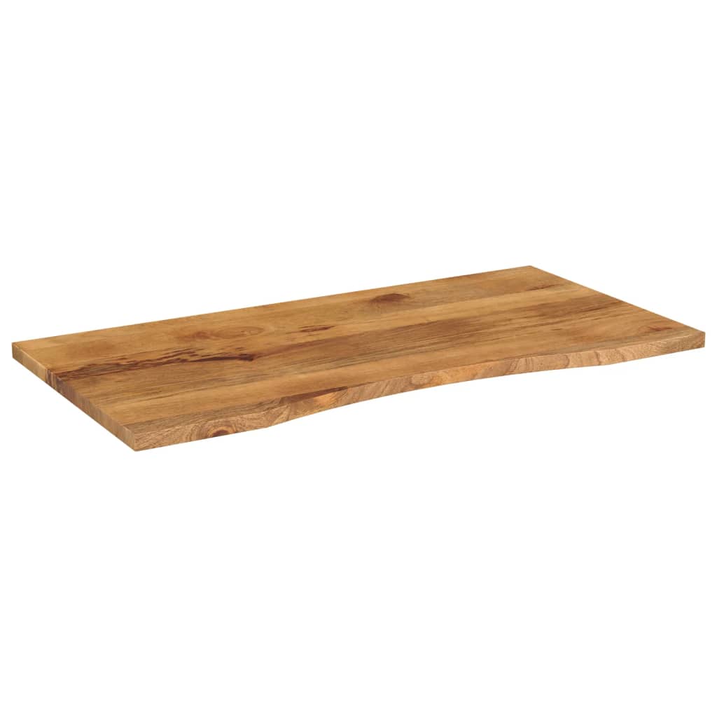 Desk Top with Curve 140x60x2,5 cm Solid Wood Rough Mango