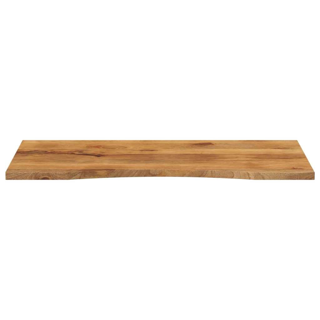 Desk Top with Curve 140x60x2,5 cm Solid Wood Rough Mango