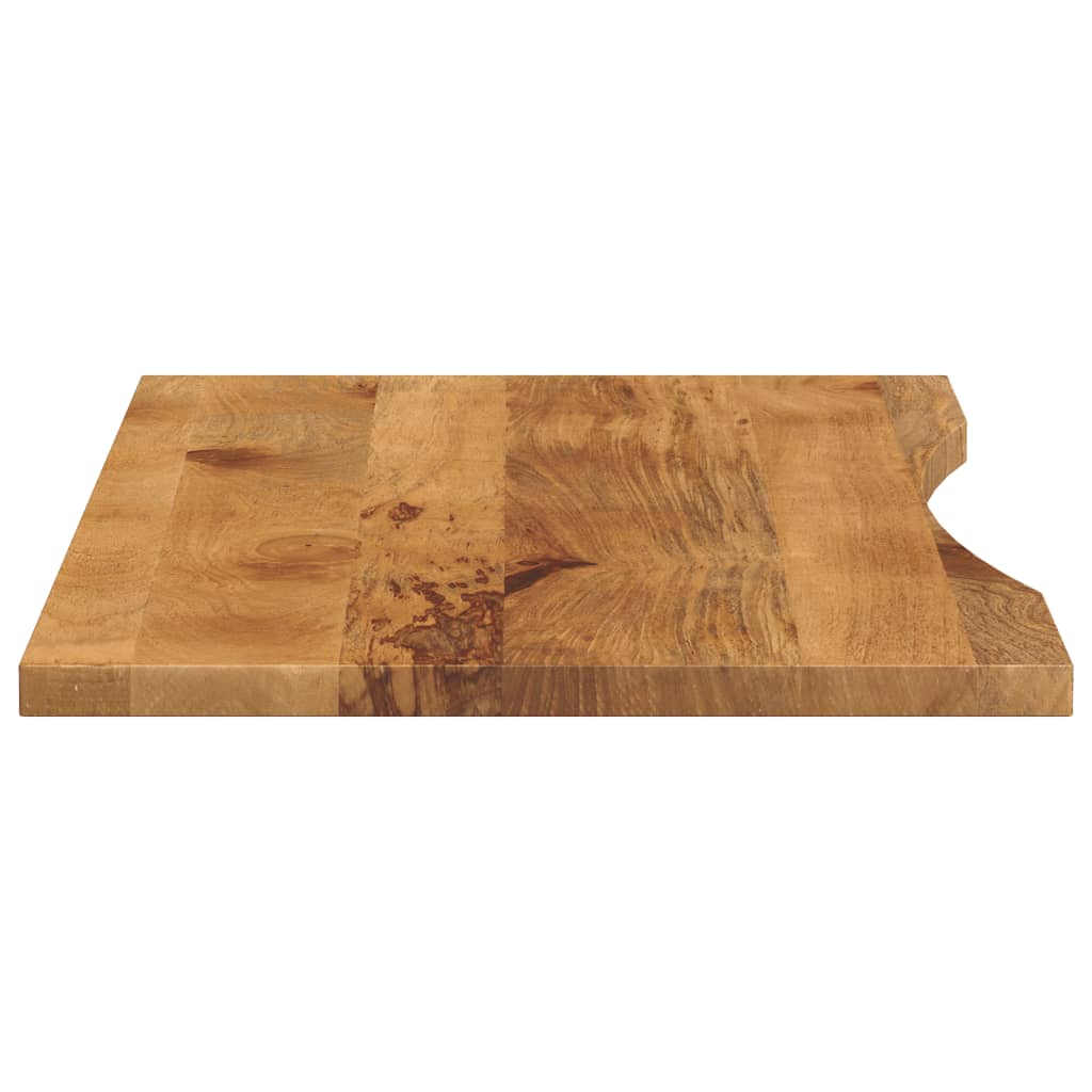 Desk Top with Curve 140x60x2,5 cm Solid Wood Rough Mango