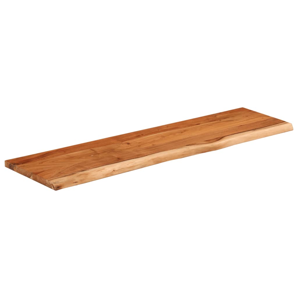 vidaXL Wall Shelf 60x20x2.5 cm Rectangular Solid Wood Acacia Live Edge