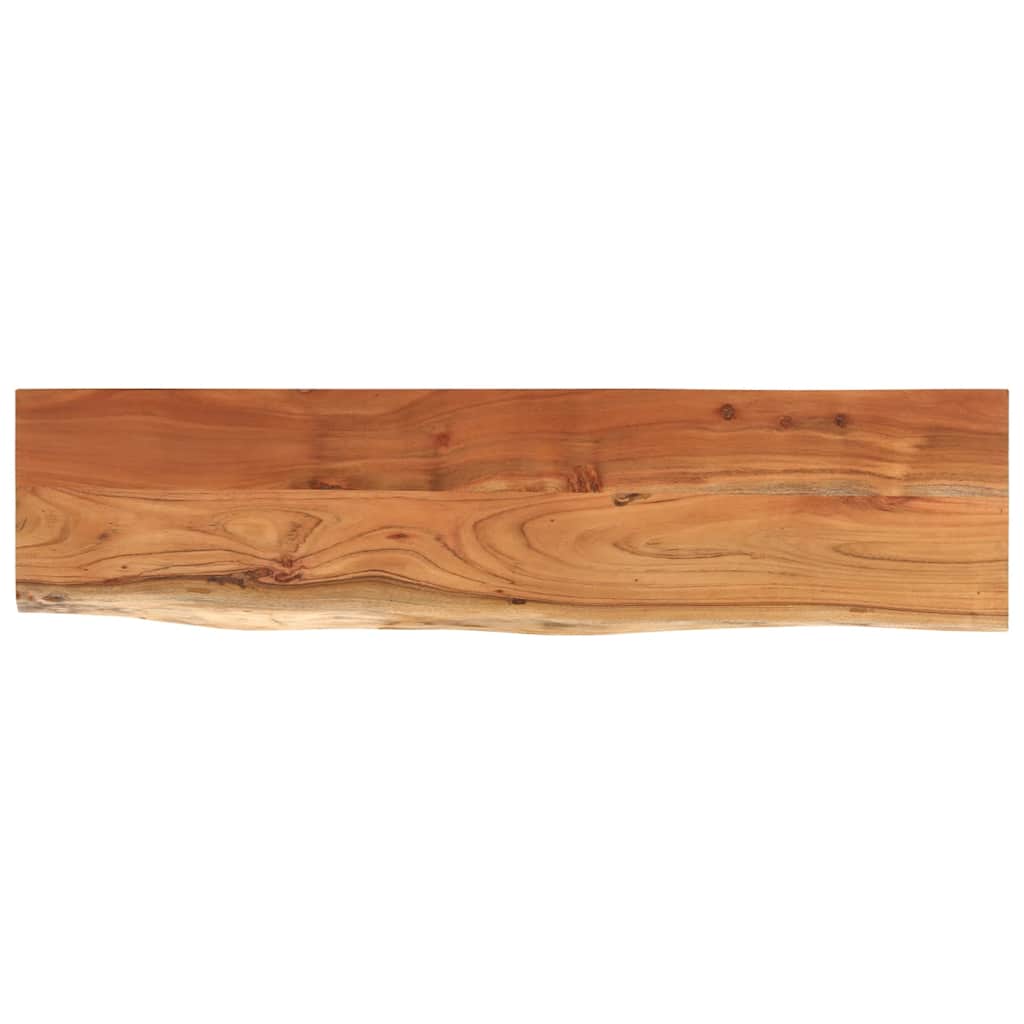 Wall Shelf 80x20x2,5 cm Rectangular Solid Wood Acacia Live Edge