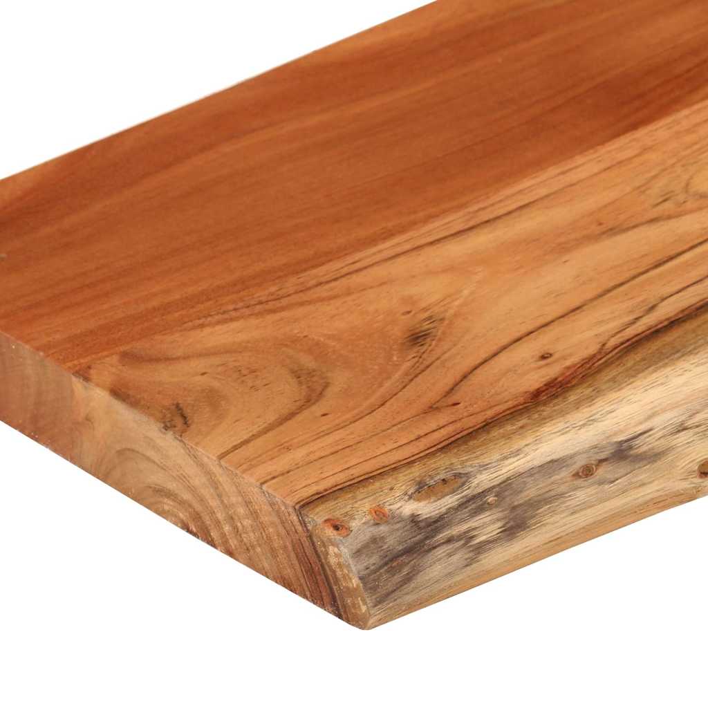 Wall Shelf 80x20x2,5 cm Rectangular Solid Wood Acacia Live Edge