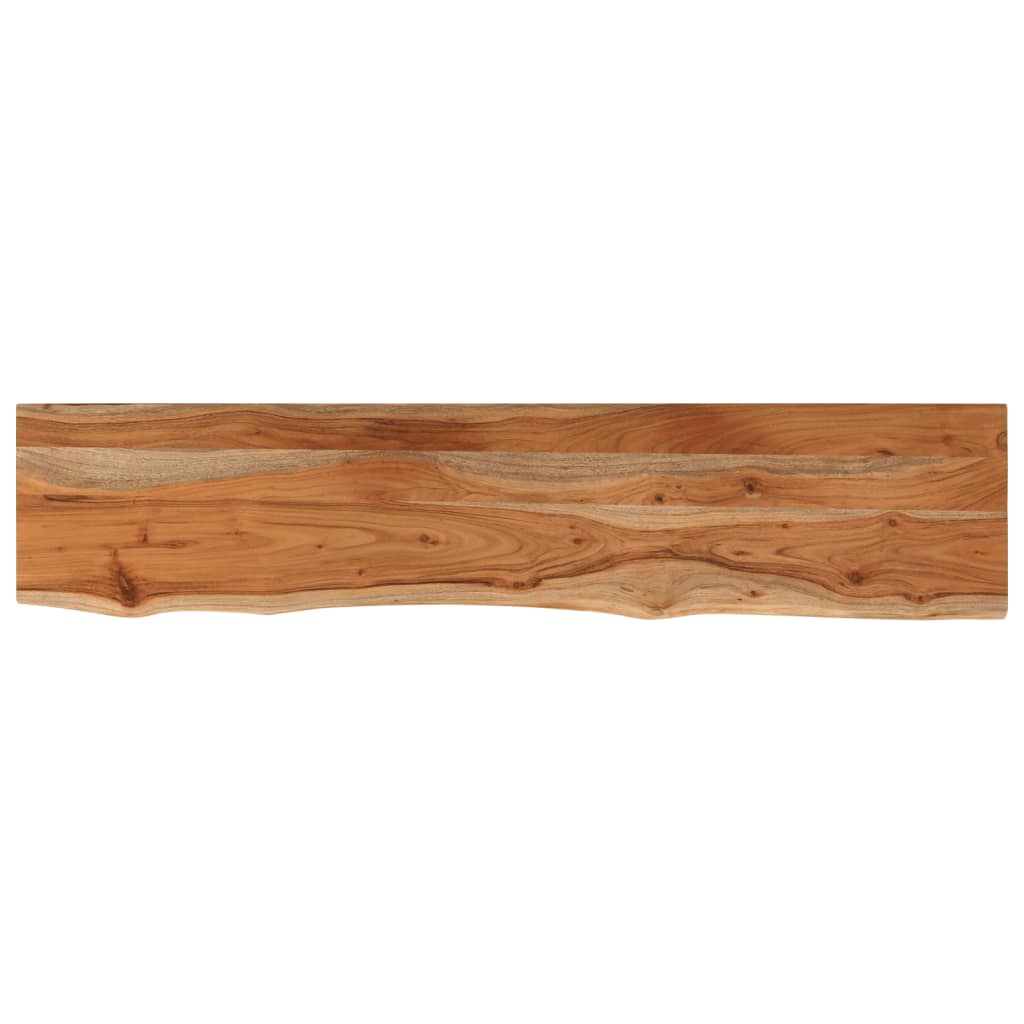 Wall Shelf 120x20x2.5 cm Rectangular Solid Wood Acacia Live Edge