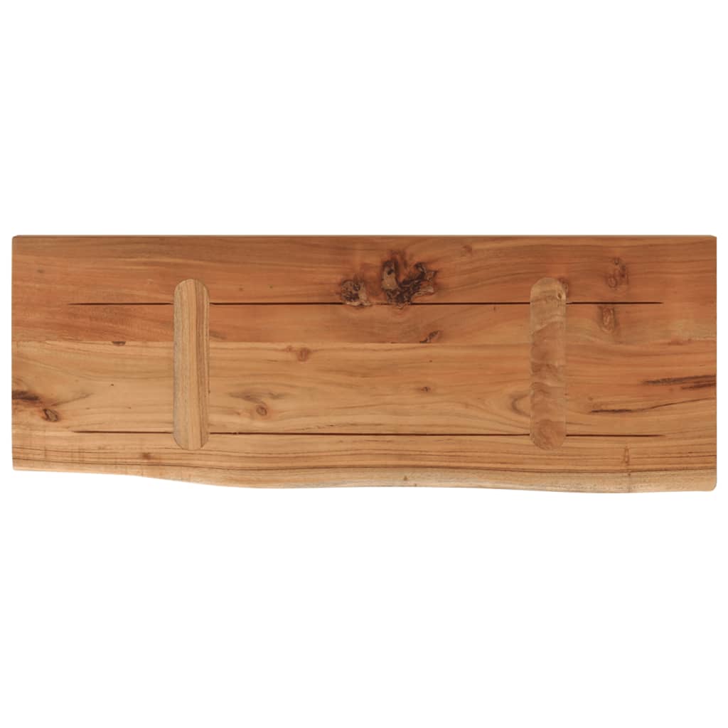 vidaXL Wall Shelf 70x30x2.5 cm Rectangular Solid Wood Acacia Live Edge