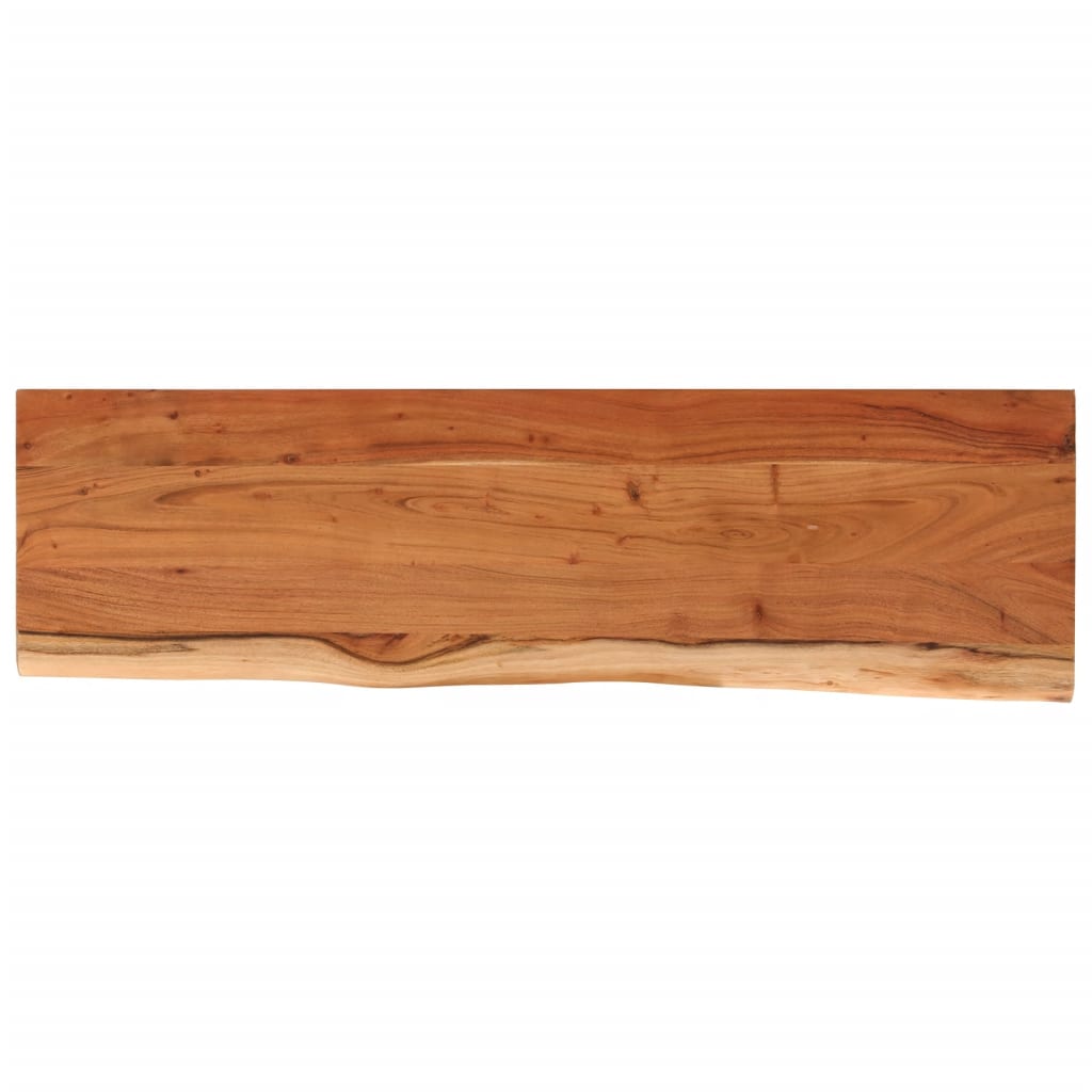 vidaXL Wall Shelf 90x30x2.5 cm Rectangular Solid Wood Acacia Live Edge