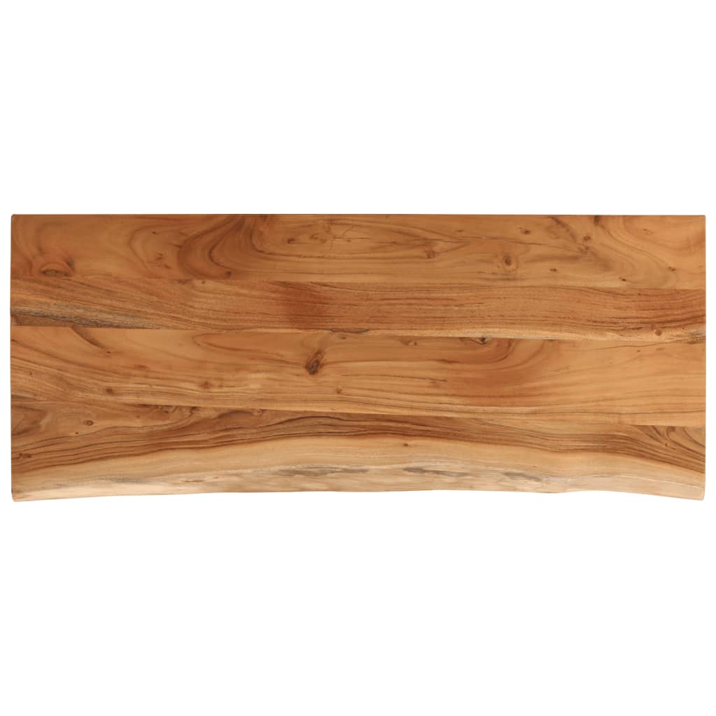 vidaXL Table Top 110x40x2.5 cm Rectangular Solid Wood Acacia Live Edge