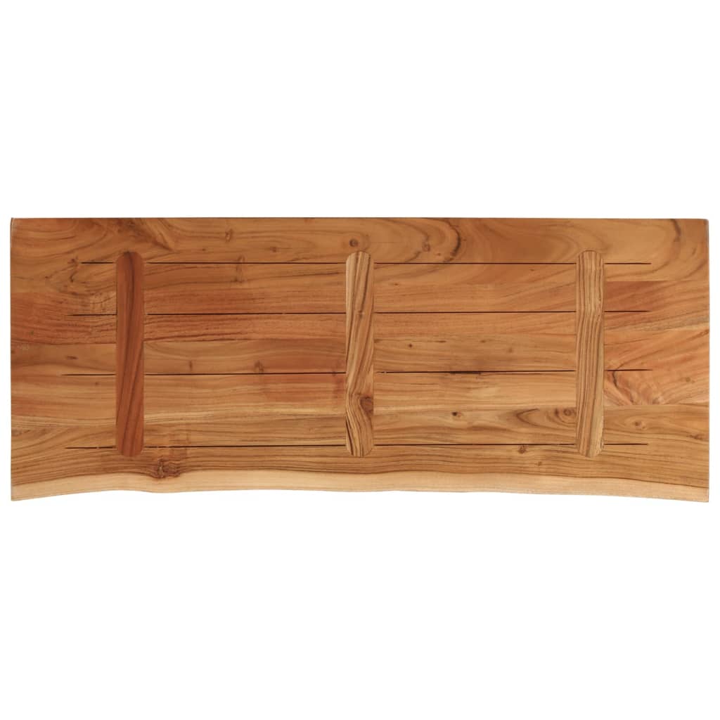 vidaXL Table Top 110x40x2.5 cm Rectangular Solid Wood Acacia Live Edge