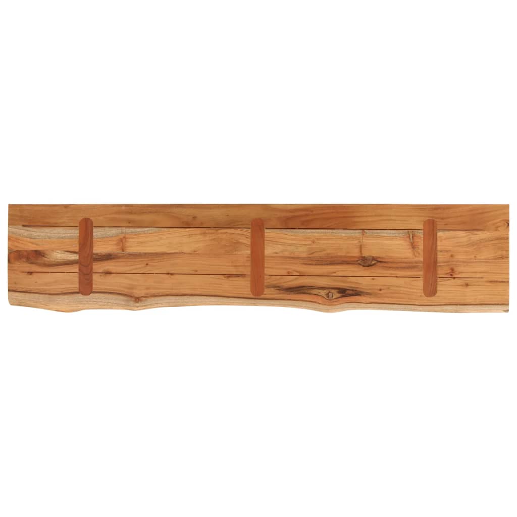 vidaXL Wall Shelf 100x20x3.8 cm Rectangular Solid Wood Acacia Live Edge