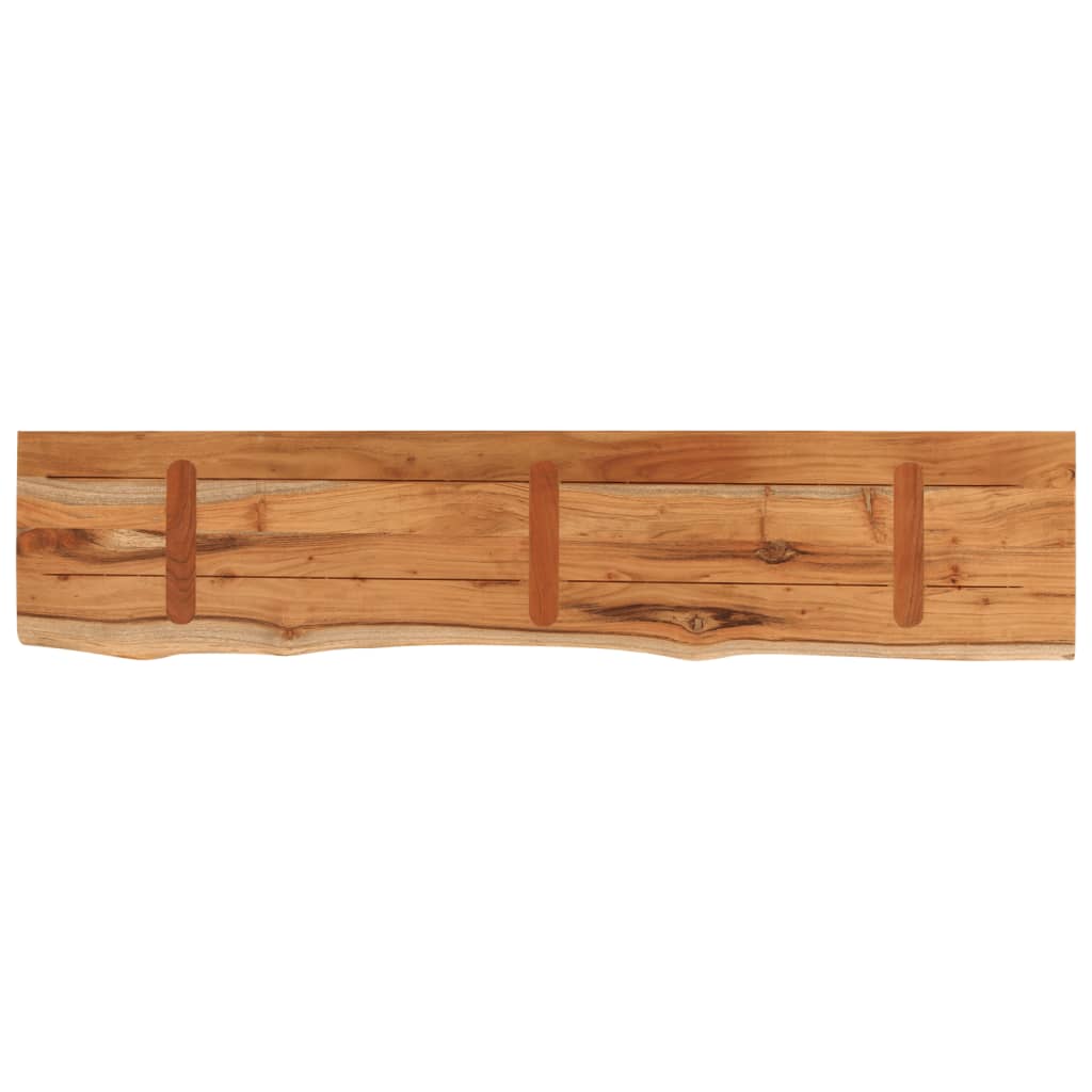 vidaXL Wall Shelf 120x20x3.8 cm Rectangular Solid Wood Acacia Live Edge