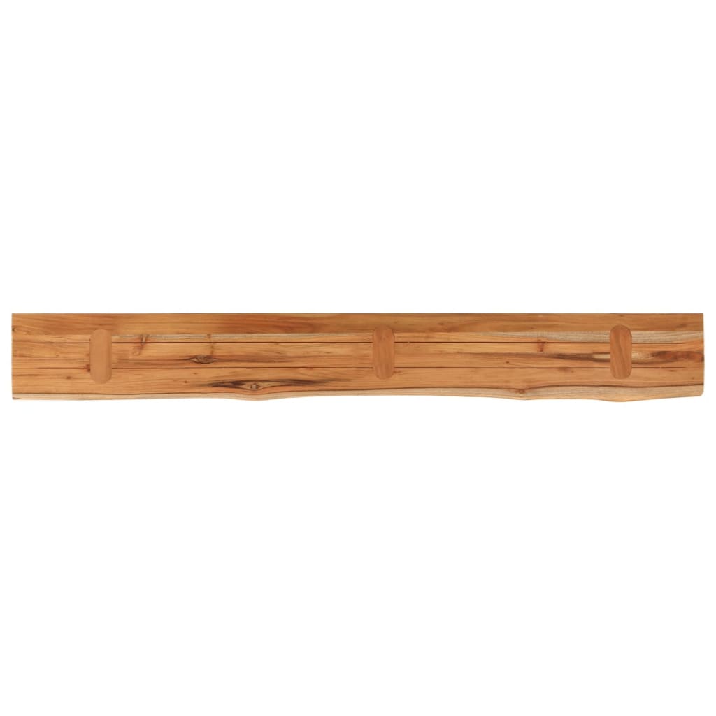 vidaXL Wall Shelf 140x20x3.8 cm Rectangular Solid Wood Acacia Live Edge