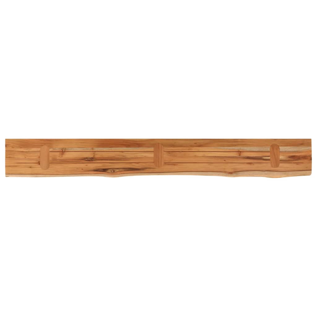 vidaXL Wall Shelf 160x20x3.8 cm Rectangular Solid Wood Acacia Live Edge