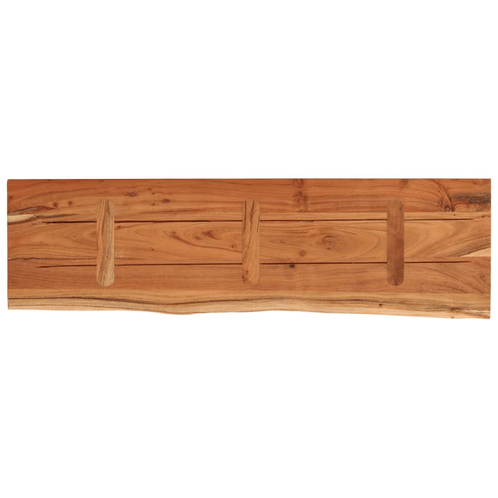 vidaXL Wall Shelf 90x30x3.8 cm Rectangular Solid Wood Acacia Live Edge