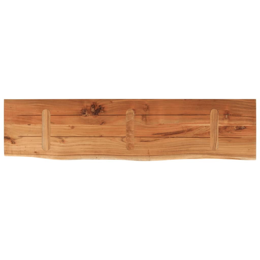 vidaXL Wall Shelf 120x30x3.8 cm Rectangular Solid Wood Acacia Live Edge