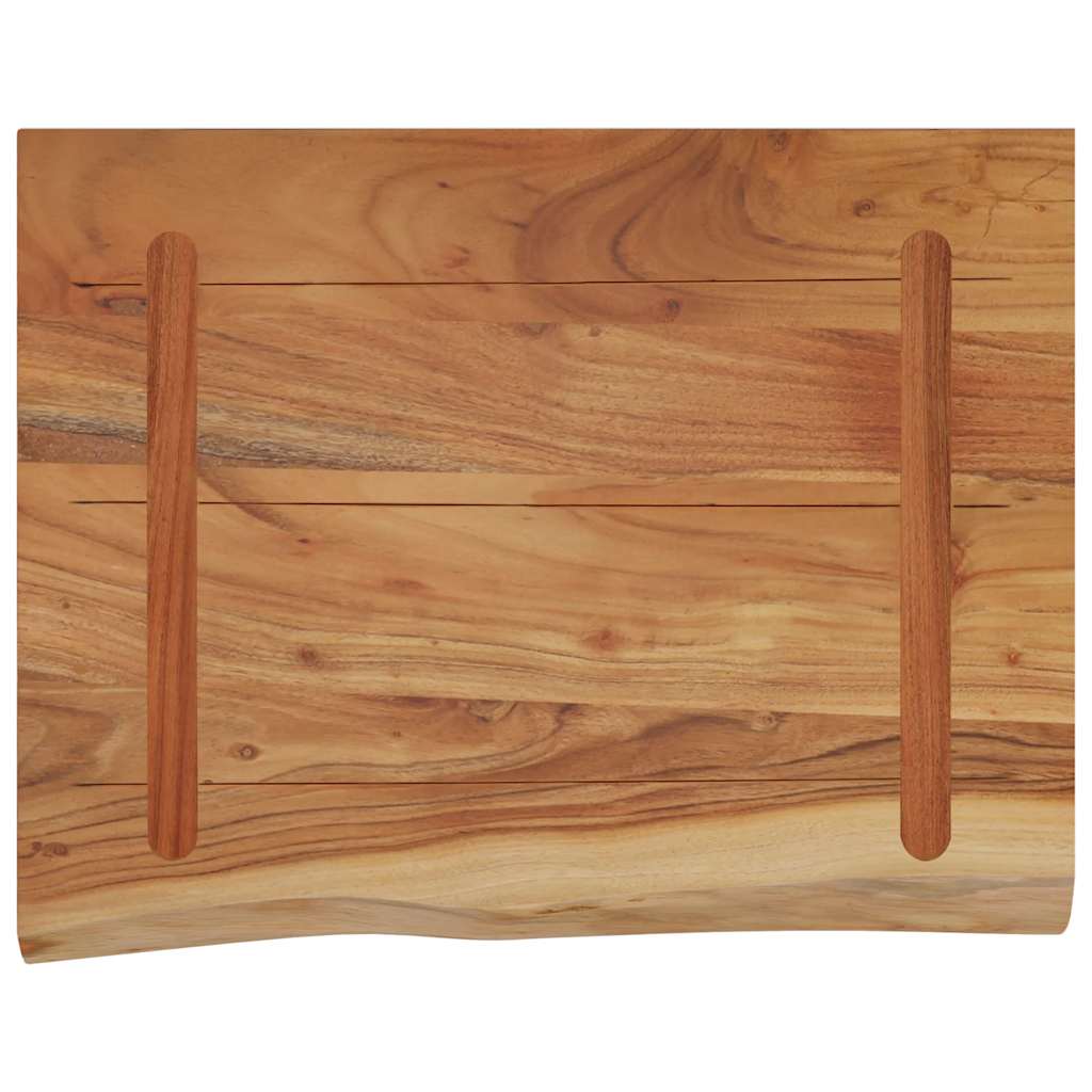Wall Shelf 50x40x3.8 cm Rectangular Solid Wood Acacia Live Edge