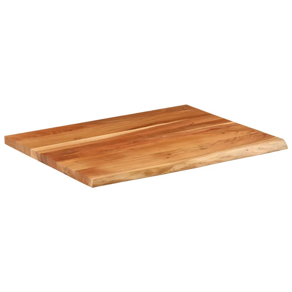 Desk Top 90x80x3.8 cm Rectangular Solid Wood Acacia Live Edge