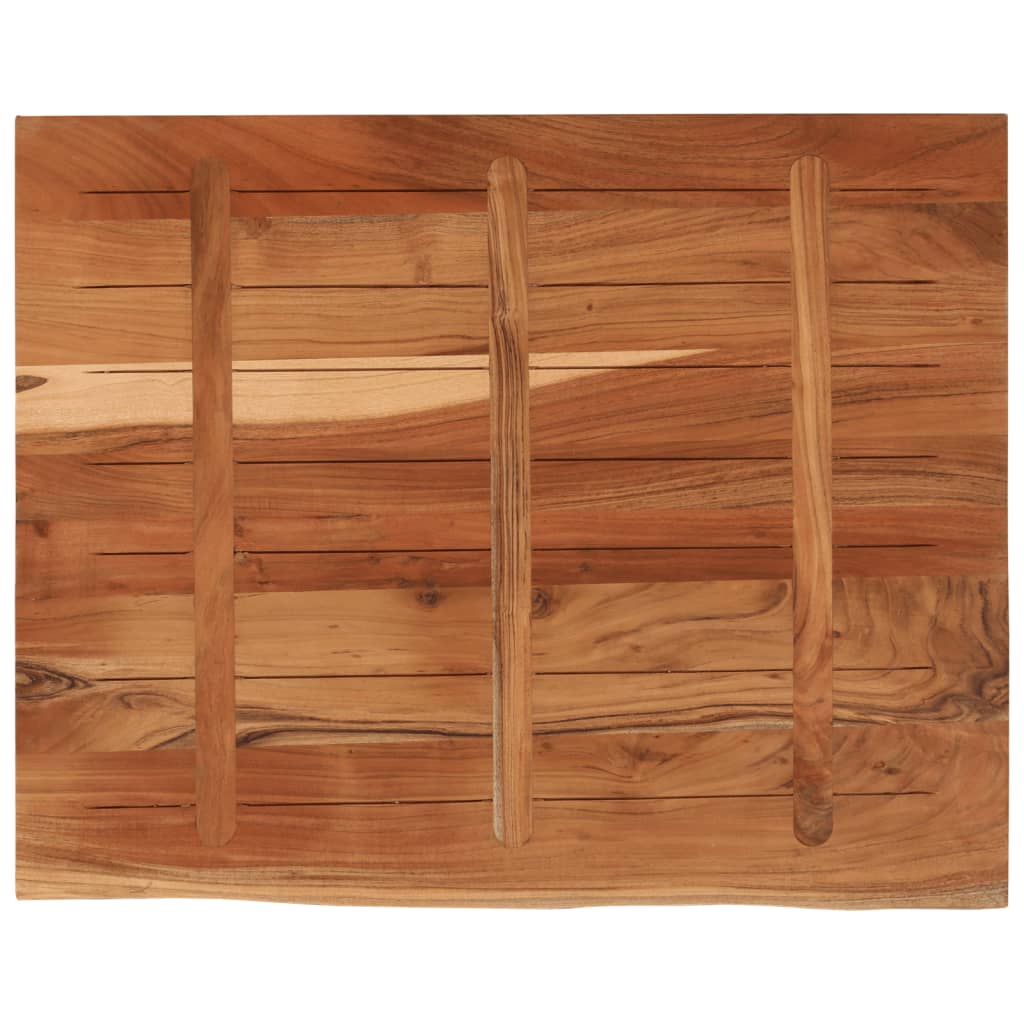 Desk Top 90x80x3.8 cm Rectangular Solid Wood Acacia Live Edge