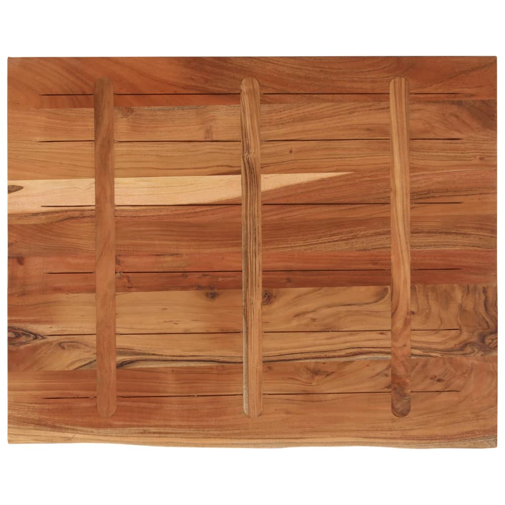 Desk Top 110x80x3.8 cm Rectangular Solid Wood Acacia Live Edge