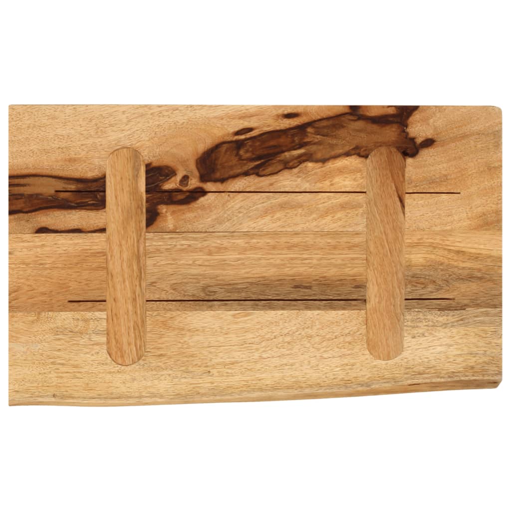 Table Top 60x20x2.5 cm Live Edge Solid Wood Rough Mango