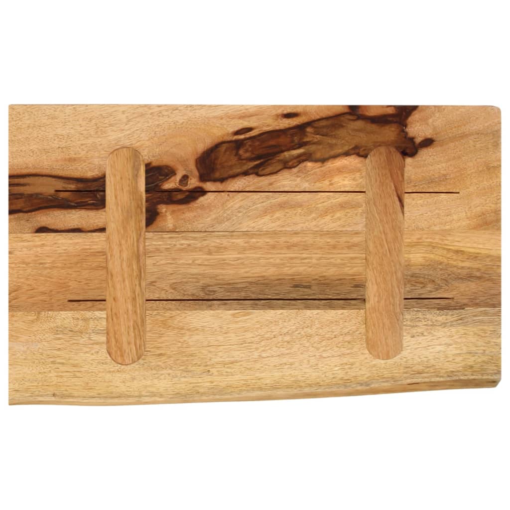 vidaXL Table Top 60x30x2.5 cm Live Edge Solid Wood Rough Mango