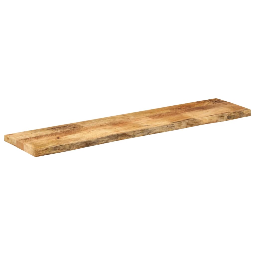 vidaXL Table Top 140x30x2.5 cm Live Edge Solid Wood Rough Mango