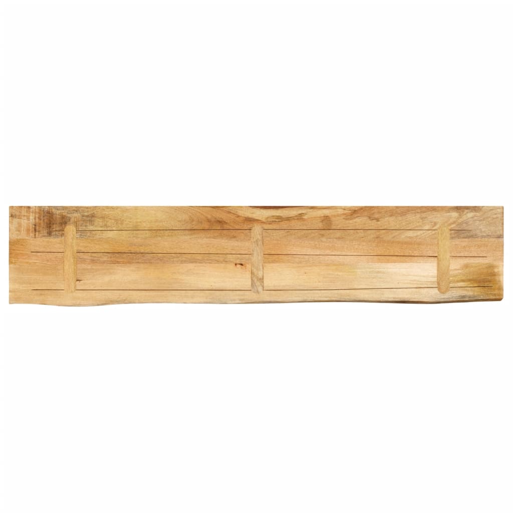 vidaXL Table Top 140x30x2.5 cm Live Edge Solid Wood Rough Mango