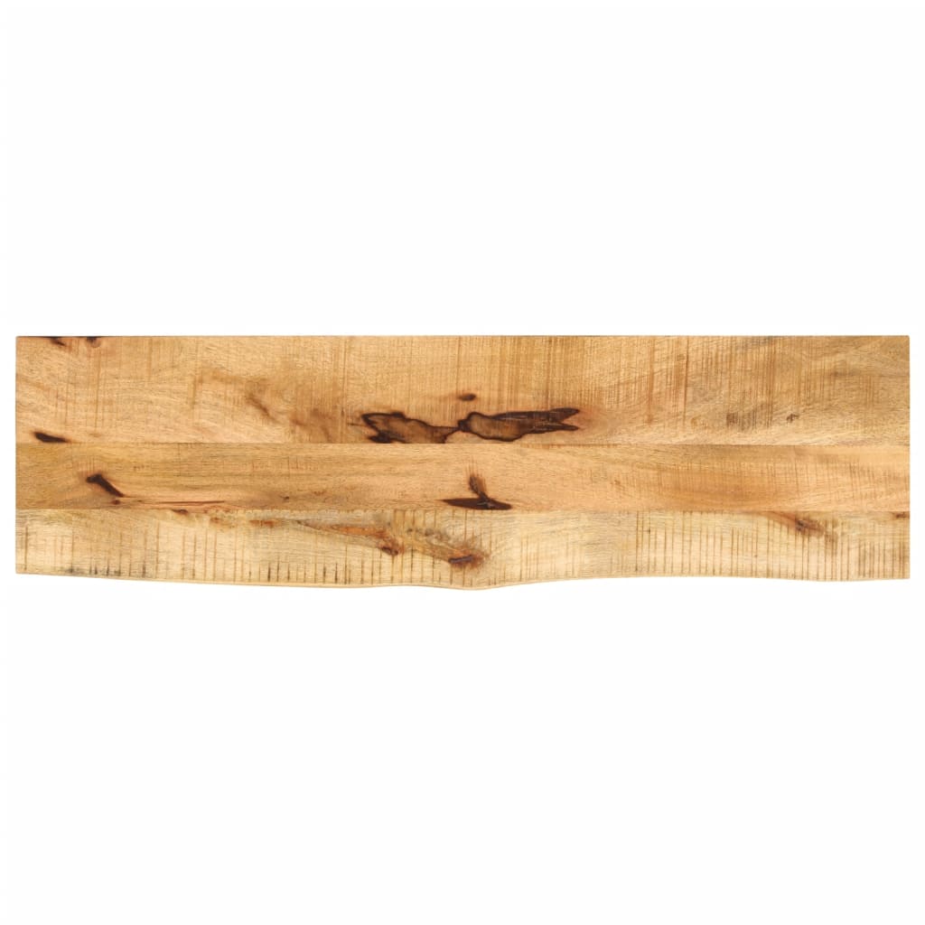 vidaXL Table Top 110x40x2.5 cm Live Edge Solid Wood Rough Mango