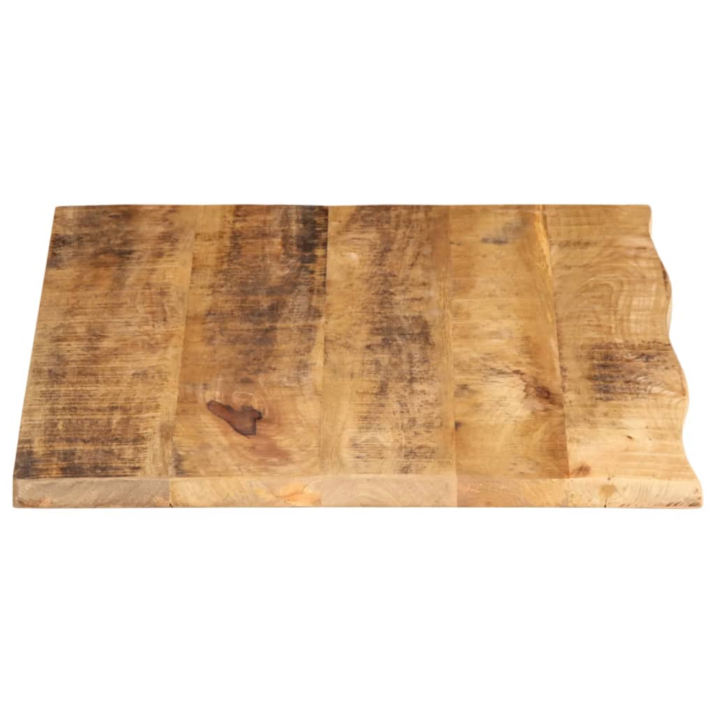 vidaXL Table Top 80x60x2.5 cm Live Edge Solid Wood Rough Mango