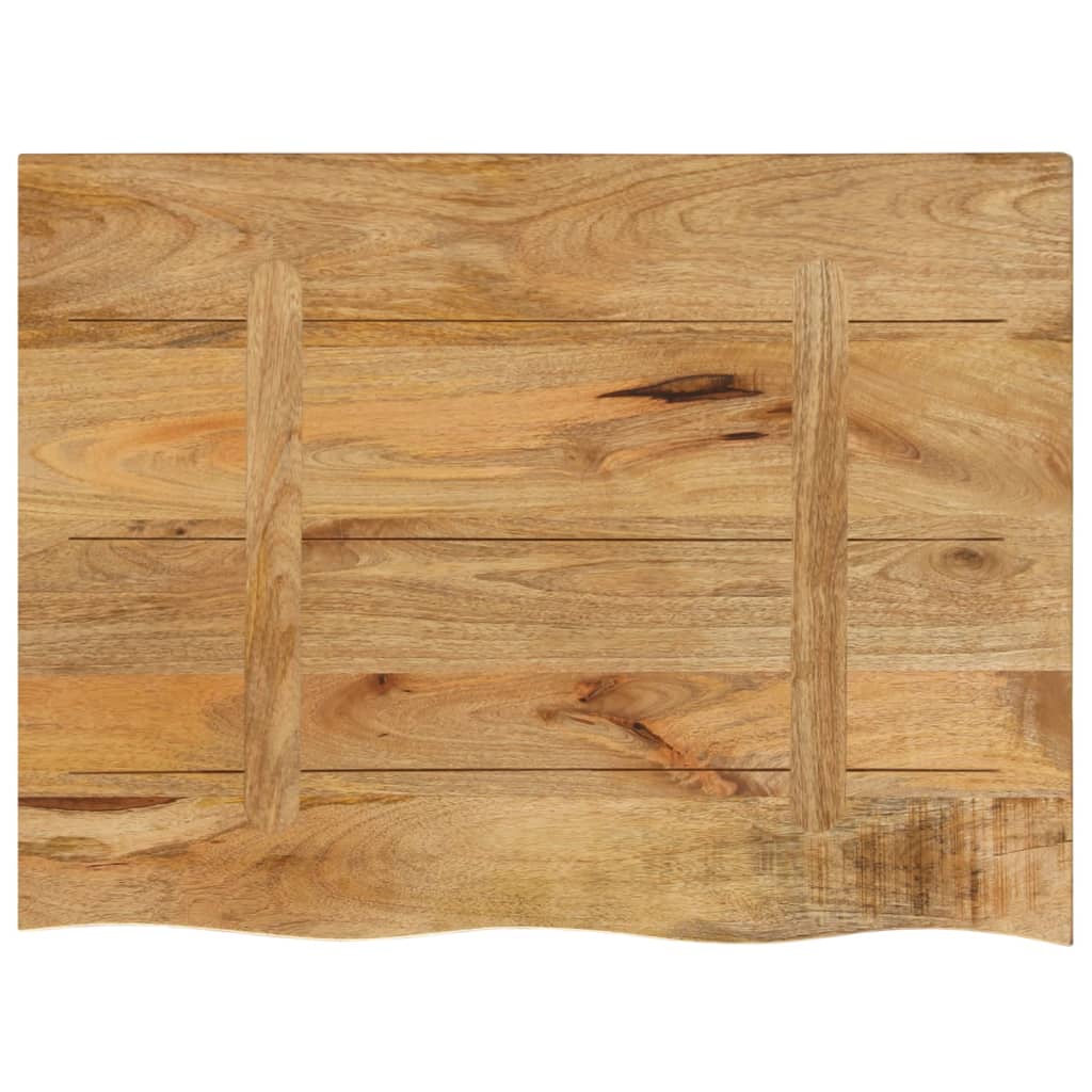 vidaXL Table Top 80x60x2.5 cm Live Edge Solid Wood Rough Mango