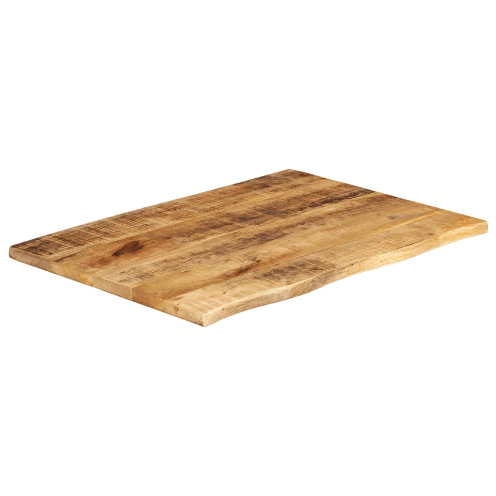 vidaXL Table Top 90x60x2.5 cm Live Edge Solid Wood Rough Mango