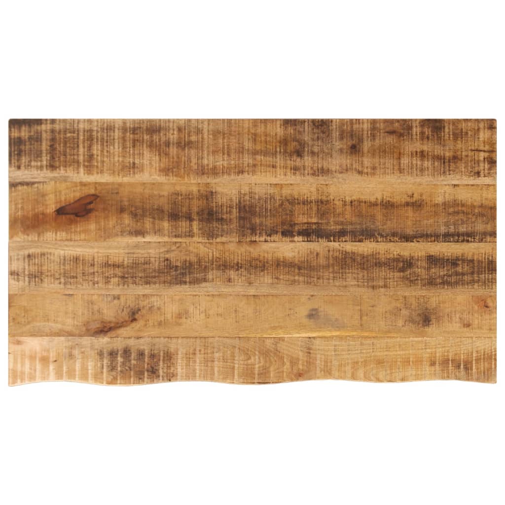 vidaXL Table Top 110x60x2.5 cm Live Edge Solid Wood Rough Mango