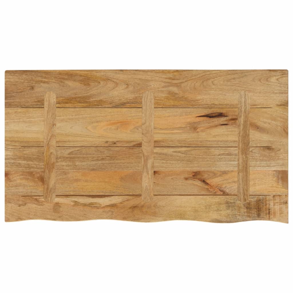 vidaXL Table Top 110x60x2.5 cm Live Edge Solid Wood Rough Mango