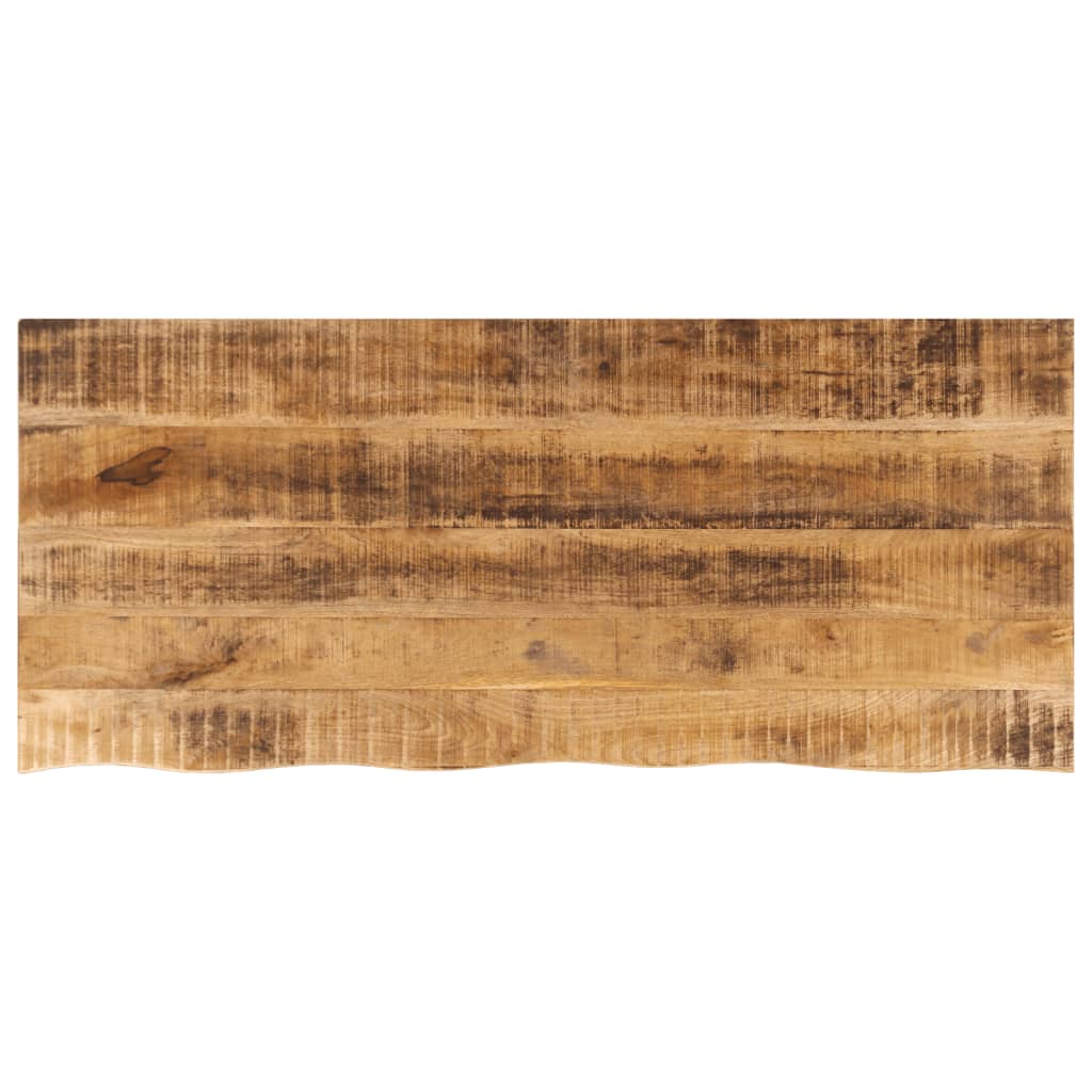 vidaXL Table Top 140x60x2.5 cm Live Edge Solid Wood Rough Mango