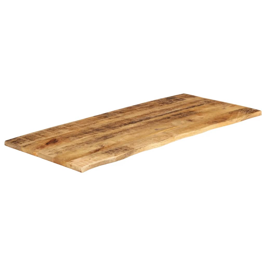 vidaXL Table Top 140x60x2.5 cm Live Edge Solid Wood Rough Mango