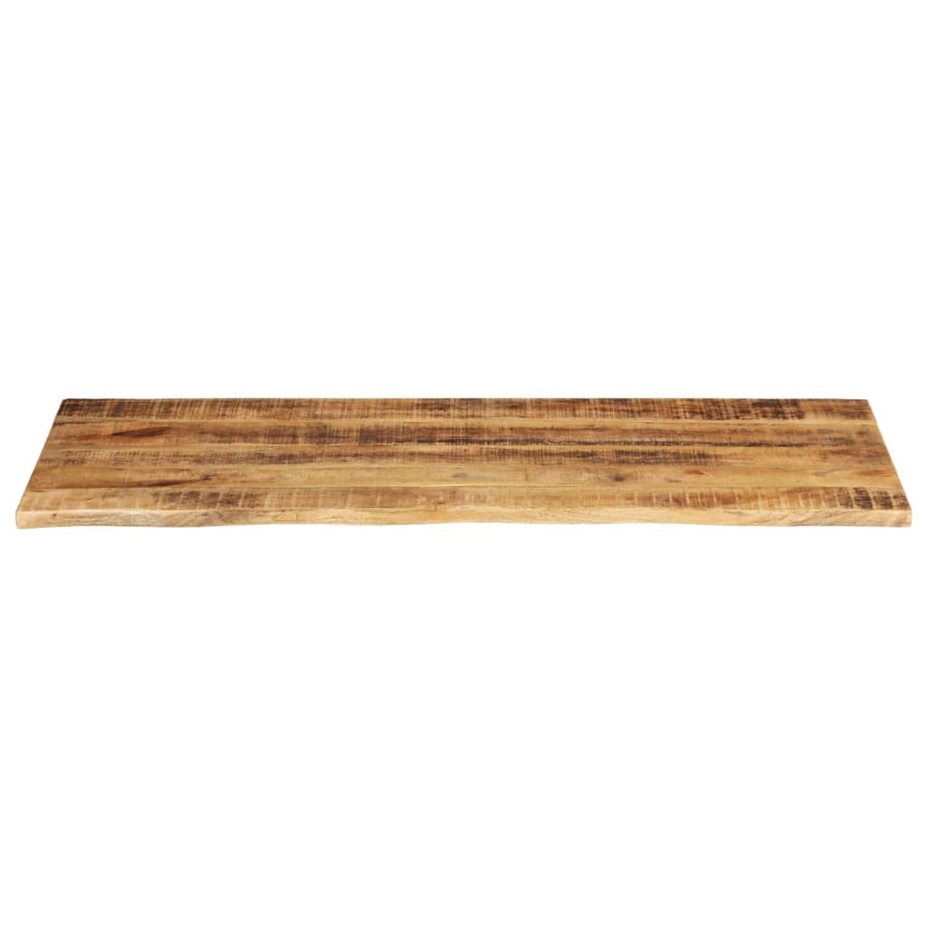 vidaXL Table Top 140x60x2.5 cm Live Edge Solid Wood Rough Mango