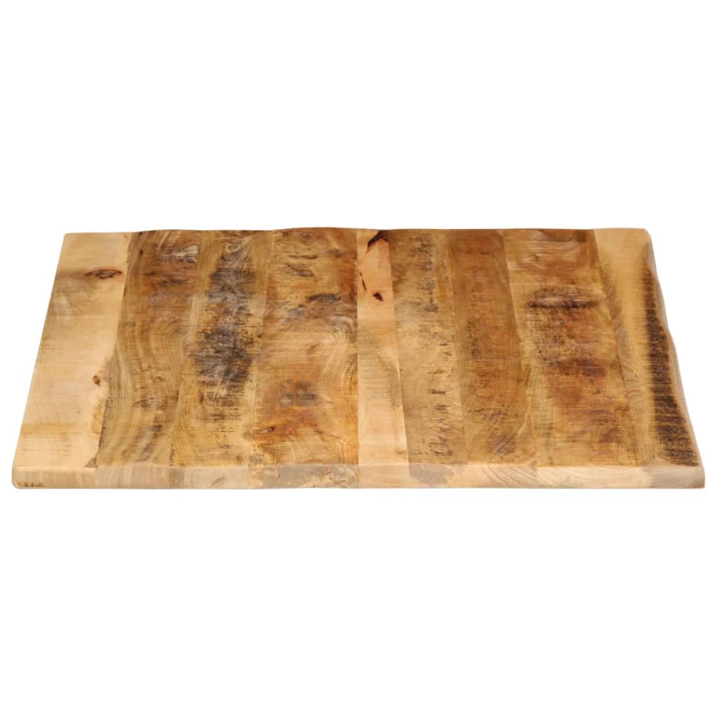 vidaXL Table Top 100x80x2.5 cm Live Edge Solid Wood Rough Mango