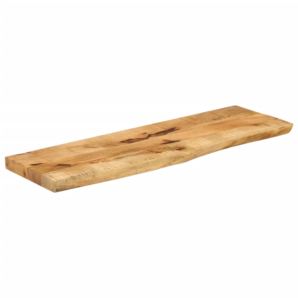 vidaXL Table Top 120x30x3.8 cm Live Edge Solid Wood Rough Mango